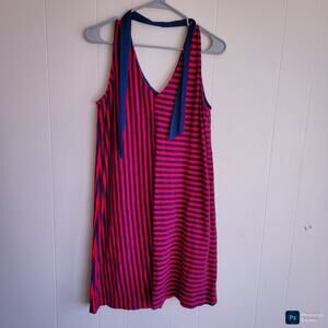 Vineyard Vines Resort Striped Knit Mini Dress W/ Bow